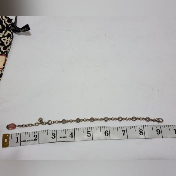 BRIGHTON VINTAGE jeweled heart charm bracelet - Picture 5 of 5